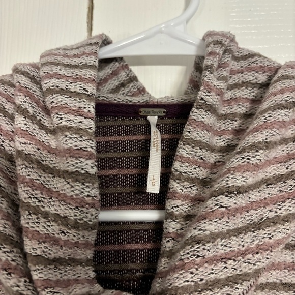 Free People Pullover Purple Striped Hoodie - Picture 5 of 5